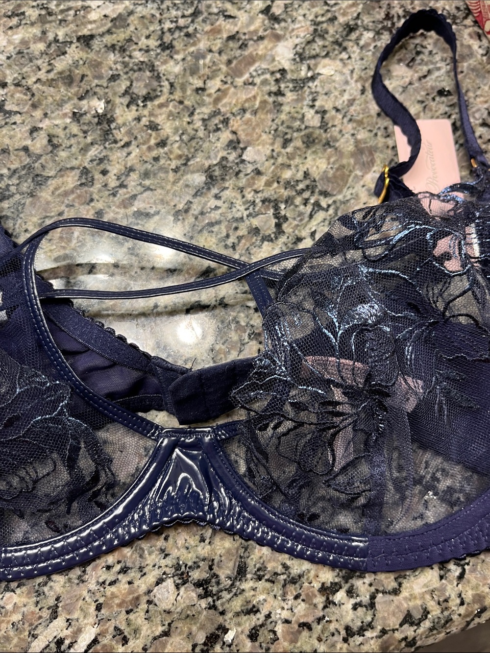 NWT Agent Provocateur Sheer Floral Embroidered Underwire Bra